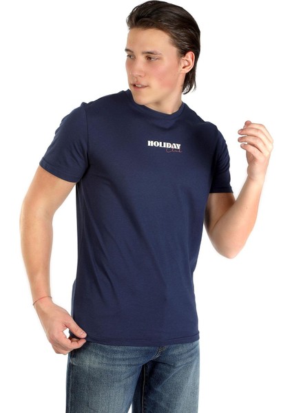 Eward Erkek O Yaka T-Shirt Lacivert modelleri