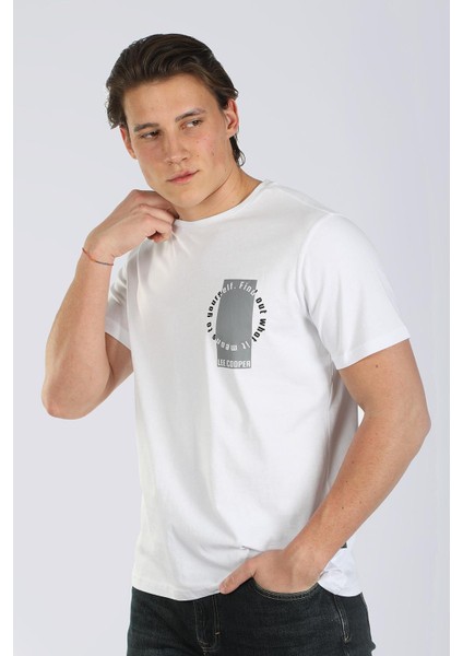 Tesse Erkek O Yaka T-Shirt Beyaz