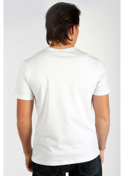 Tesse Erkek O Yaka T-Shirt Beyaz
