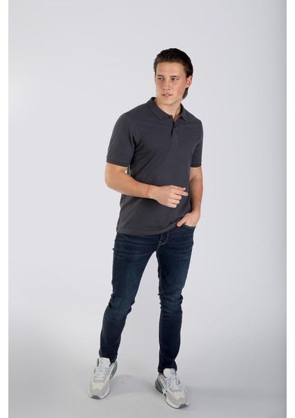 Twıns 1 Erkek Pike Polo Yaka T-Shırt Antrasit