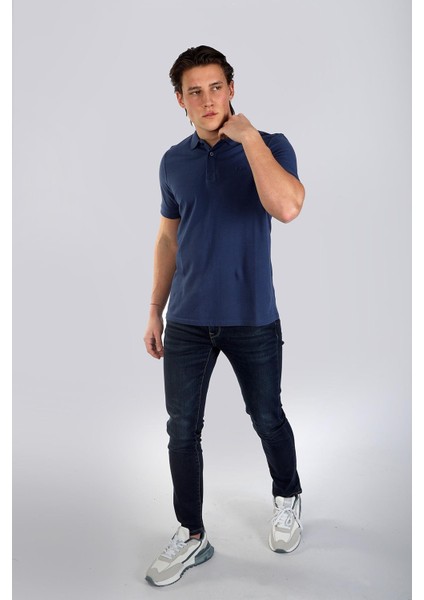 Twıns 1 Erkek Pike Polo Yaka T-Shırt Gece Mavisi