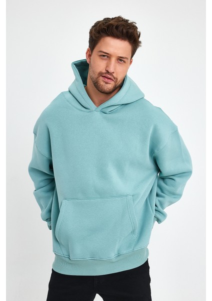 Mint Hoodie, Oversize Sweatshirt, Erkek Hoodie, Kanguru Cep Kapüşonlu modelleri
