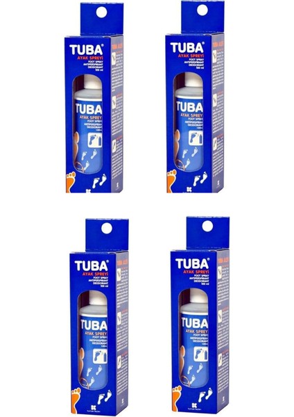 Ayak Spreyi 100 Ml - Terleme ve Kötü Kokulara Karşı - 4 Adet