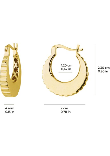 14 Ayar Italyan Altın Küpe 4,05 gr indirimleri