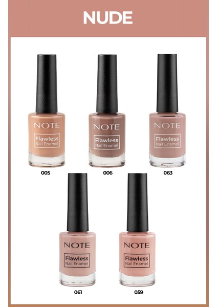Nail Flawless 5'li Nude Oje Seti