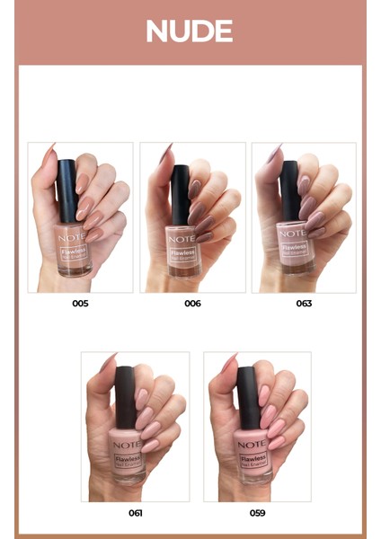 Nail Flawless 5'li Nude Oje Seti