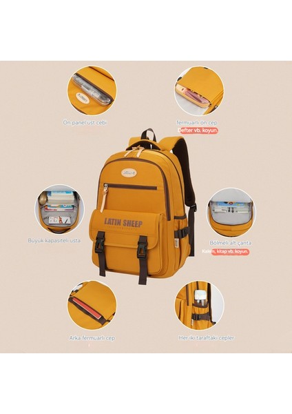 Erkek ve Kız Lise Okul Çantası/lise Öğrencisi Büyük Kapasiteli Yük Azaltma Sırt Çantası/üniversite Bilgisayar Sırt Çantası, DL001 (Yurt Dışından) modelleri