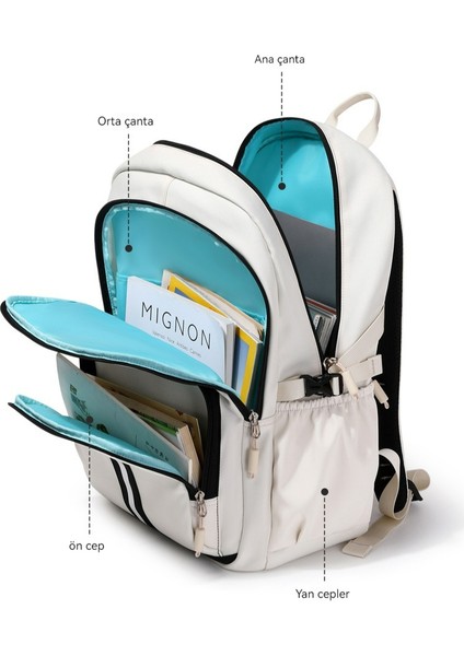 Ortaokul Lise Öğrencisi Moda Gündelik Okul Çantası/büyük Kapasiteli Rahat Sırt Çantası/üniversite Sırt ÇANTASI，DL007 (Yurt Dışından) fiyatları