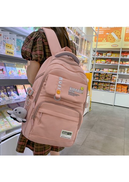 Büyük Kapasiteli Ortaokul Okul Çantasının Kore Versiyonu/lise Kolej Trendi Moda Sırt Çantası/kız Sırt Çantası, DL035 (Yurt Dışından)