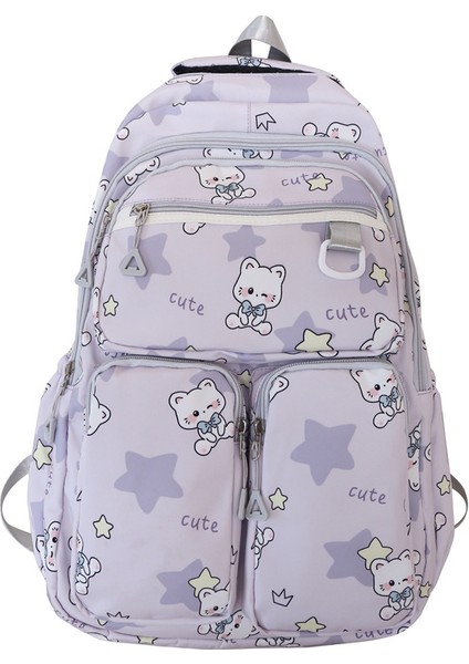 Kore Baskı Büyük Kapasiteli Ortaokul Okul Çantası/lise Sırt Çantası/üniversite Sırt Çantası, DL021 (Yurt Dışından)