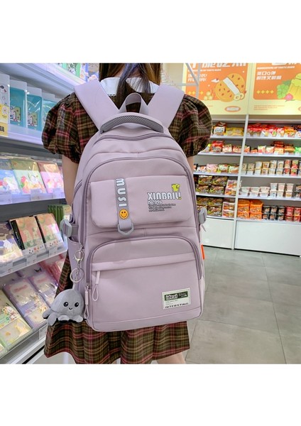 Büyük Kapasiteli Ortaokul Okul Çantasının Kore Versiyonu/lise Kolej Trendi Moda Sırt Çantası/kız Sırt Çantası, DL035 (Yurt Dışından)