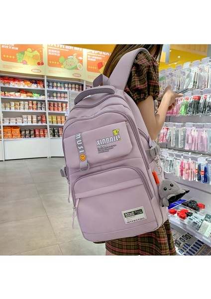 Büyük Kapasiteli Ortaokul Okul Çantasının Kore Versiyonu/lise Kolej Trendi Moda Sırt Çantası/kız Sırt Çantası, DL035 (Yurt Dışından) fiyatları