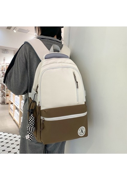 Ins Yüksek Yüzlü Ortaokul Öğrencisi Okul Çantası/lise Öğrencisi Büyük Kapasiteli Sırt Çantası/üniversite Moda Hafif Sırt Çantası, DL038 (Yurt Dışından) fiyatları