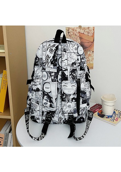 Ins Yeni Doodle Okul Çantası/hafif Büyük Kapasiteli Ortaokul Lise Öğrencisi Sırt Çantası/üniversite Sırt Çantası, DL037 (Yurt Dışından) modelleri