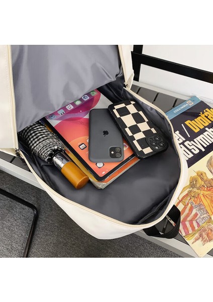 Yeni Ins Kore Versiyonu Büyük Kapasiteli Erkek ve Kadın Lise Öğrencisi Okul Çantası/moda Hafif Üniversite Omuz Çantası, DL042 (Yurt Dışından) fırsatları