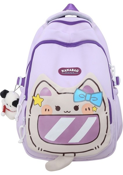 Sevimli Kedi Ortaokul Öğrencisi Okul Çantası/büyük Kapasiteli Lise Öğrencisi Sırt Çantası/şık Hafif Üniversite Sırt Çantası, DL059 (Yurt Dışından)