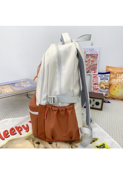 Ins Yüksek Yüzlü Ortaokul Öğrencisi Okul Çantası/lise Öğrencisi Büyük Kapasiteli Sırt Çantası/üniversite Moda Hafif Sırt Çantası, DL038 (Yurt Dışından) modelleri
