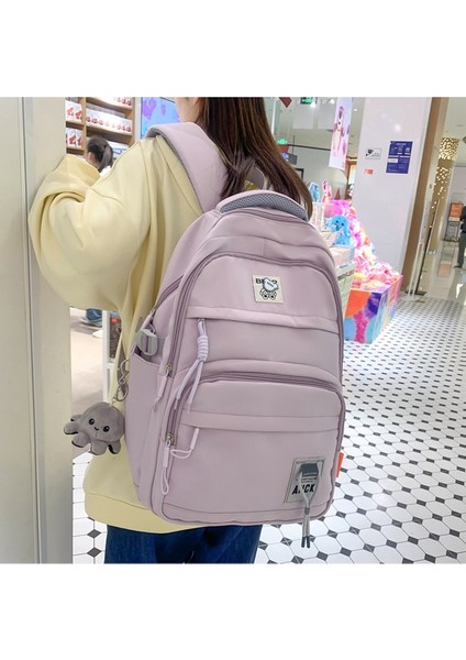 Ins Yüksek Yüzlü Ortaokul Öğrencisi Okul Çantası/büyük Kapasiteli Lise Öğrencisi Sırt Çantası/basit Moda Üniversite Sırt Çantası, DL039 (Yurt Dışından)
