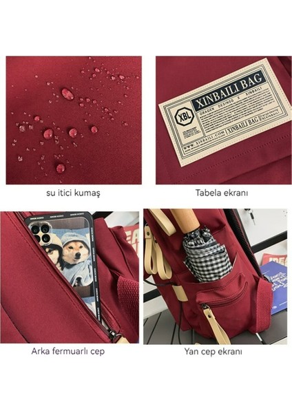 Yüksek Yüz Değeri Hafif ve Büyük Kapasiteli Ortaokul Öğrencisi Okul Çantası/moda Eğlence Lise Sırt Çantası, DL045 (Yurt Dışından) modelleri