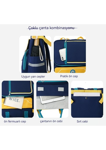 Okul Okul Çantası/büyük Kapasiteli Çok Fonksiyonlu Çocuk Omuz Çantası/çocuk Eğitim Çantası, DL057 (Yurt Dışından) indirimleri