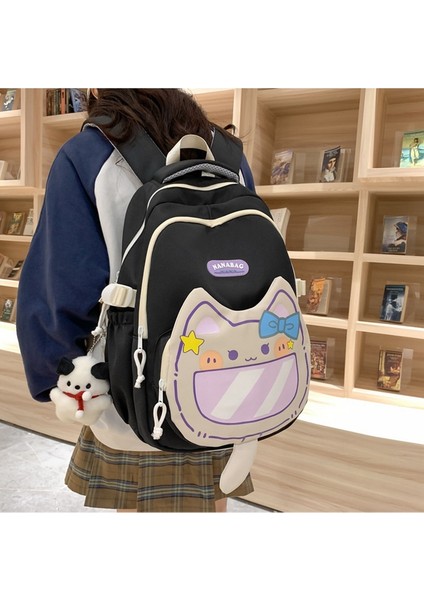 Sevimli Kedi Ortaokul Öğrencisi Okul Çantası/büyük Kapasiteli Lise Öğrencisi Sırt Çantası/şık Hafif Üniversite Sırt Çantası, DL059 (Yurt Dışından) fiyatları