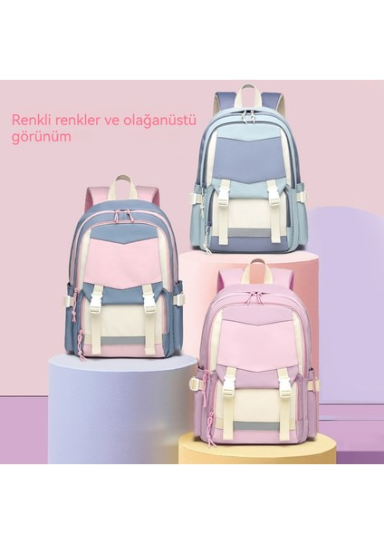 Koreli Kadın Çok Cepli Ortaokul Okul Çantası/su Geçirmez Büyük Kapasiteli Lise Öğrencisi Sırt Çantası/moda Eğlence Üniversite Sırt Çantası, DL071 (Yurt Dışından) fiyatları
