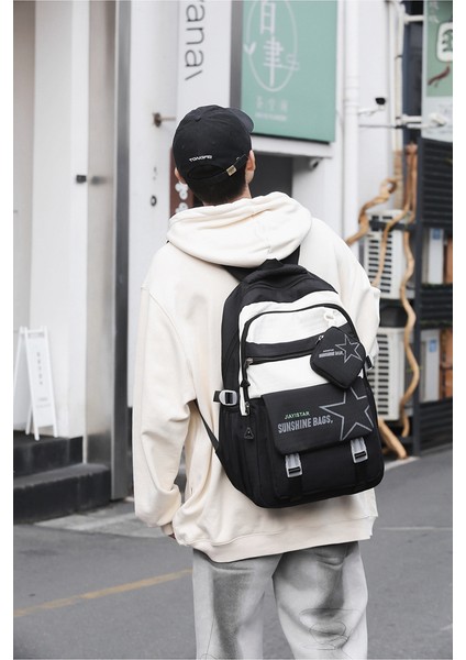 Eşli Moda Sırt Çantası/ortaokul Lise Büyük Kapasiteli Öğrenci Okul Çantası/hafif Yük Azaltma Üniversite Sırt Çantası, DL105 (Yurt Dışından) fiyatları