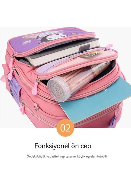 Erkek Kız Büyük Kapasiteli Ilkokul Okul Çantası/moda Karikatür Hafif Sırt Çocuk Omuz Çantası, DL078 (Yurt Dışından)