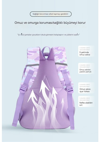 Yeni Basit Kız Çocuk Okul Çantası/ilkokul Öğrencisi Hafif Yük Azaltma Sırt Çantası/ortaokul Öğrencisi Büyük Kapasiteli Sırt Çantası, DL094 (Yurt Dışından) modelleri