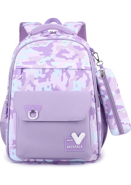 Yeni Basit Kız Çocuk Okul Çantası/ilkokul Öğrencisi Hafif Yük Azaltma Sırt Çantası/ortaokul Öğrencisi Büyük Kapasiteli Sırt Çantası, DL094 (Yurt Dışından)