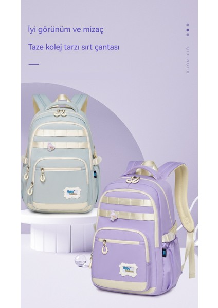 Bayan Ins Yüksek Yüzlü Ortaokul Öğrencisi Okul Çantası/hafif Büyük Kapasiteli Lise Öğrencisi Omuz Çantası/üniversite Sırt Çantası, DL089 (Yurt Dışından) fırsatları