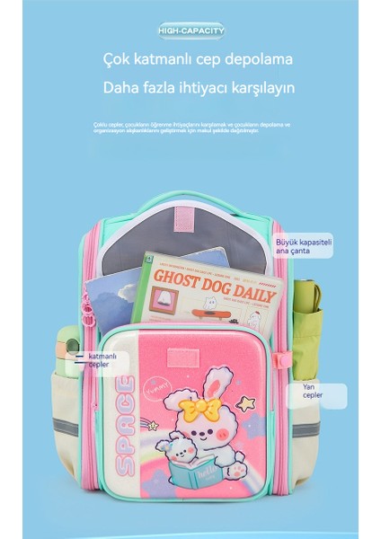 Kız Sevimli Çizgi Film Büyük Kapasiteli Çocuk Omuz Sırt Çantası/ilköğretim Okulu Omurga Omuz Çantası, DL127 (Yurt Dışından) modelleri