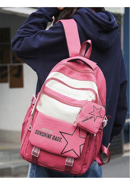 Eşli Moda Sırt Çantası/ortaokul Lise Büyük Kapasiteli Öğrenci Okul Çantası/hafif Yük Azaltma Üniversite Sırt Çantası, DL105 (Yurt Dışından) fiyatları