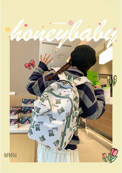 Kadın Yeni Trend Sırt Çantası/büyük Kapasiteli Lise ve Üniversite Öğrencisi Okul Çantası/omurga Yükünü Azaltan Ortaokul Öğrencisi Sırt Çantası, DL109 (Yurt Dışından) fiyatları