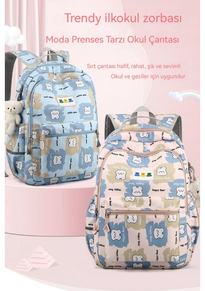 Kız Moda Prenses Sırt Çantası/hafif Omurga Ilkokul Çantası/su Geçirmez Büyük Kapasiteli Ortaokul Çantası, DL1115 (Yurt Dışından) fiyatları