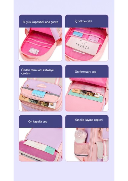 Kız Omurga Azaltma Çocuk Omuz Sırt Çantası/ilköğretim Okulu Büyük Kapasiteli Okul Çantası/ortaokul Sırt Çantası, DL118 (Yurt Dışından) modelleri