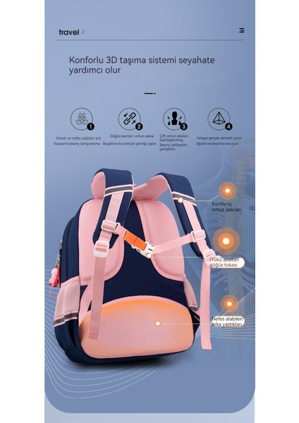 Kızlar Hafif Omurga Çocuk Sırt Çantası/moda Karikatür Ilköğretim Okulu Okul Çantası/su Geçirmez Büyük Kapasiteli Ortaokul Öğrencileri Sırt Çantası, DL119 (Yurt Dışından) fiyatları