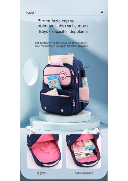 Kızlar Hafif Omurga Çocuk Sırt Çantası/moda Karikatür Ilköğretim Okulu Okul Çantası/su Geçirmez Büyük Kapasiteli Ortaokul Öğrencileri Sırt Çantası, DL119 (Yurt Dışından) fırsatları