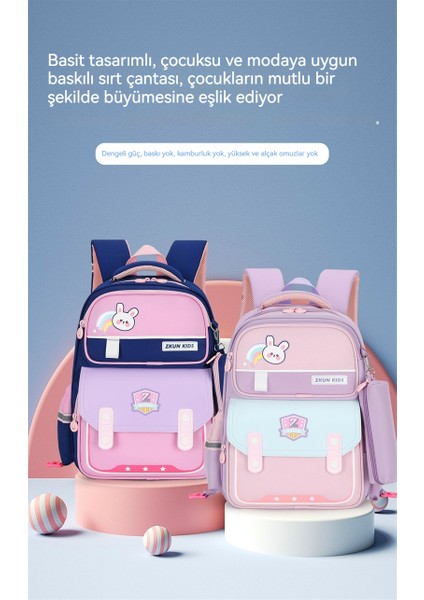 Kızlar Yeni Çizgi Film Çocuklar Büyük Kapasiteli Kıds School Bag/hafif Okul Çantası/ortaokul Öğrencisi Sırt Çantası, DL123 (Yurt Dışından)