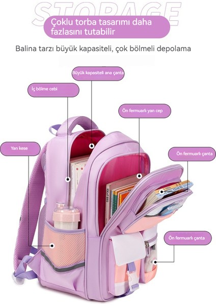 Kız Hafif Omurga Çocuk Sırt Çantası/ilkokul Çocuk Hafif Okul Çantası/ortaokul Öğrencileri Için Büyük Hacimli Sırt Çantası, DL125 (Yurt Dışından) fiyatları