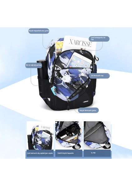 Erkek Çok Fonksiyonlu Hafif Çocuk Omuz Sırt Çantası 2 Parça/ortaokul Öğrencileri Için Büyük Kapasiteli Okul Çantası 2 Parça Seti, DL136 (Yurt Dışından) modelleri