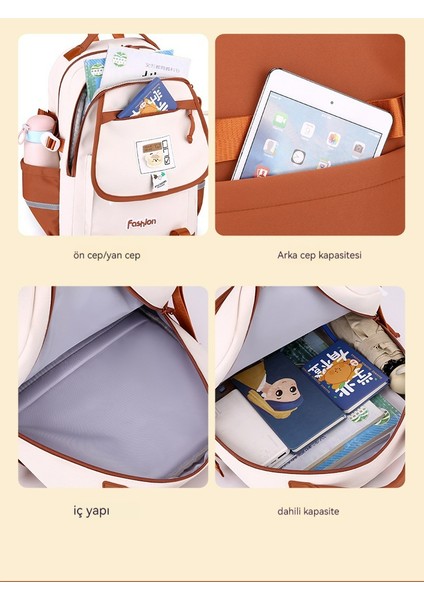 Kız Hafif Omurga Çocuk Omuz Çantası/ilkokul ve Ortaokul Öğrencileri Için Çok Fonksiyonlu Büyük Kapasiteli Okul Çantası, DL142 (Yurt Dışından) modelleri