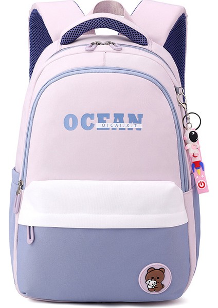 Kız Omurga Azaltma Çocuk Omuz Sırt Çantası/ilköğretim Okulu Büyük Kapasiteli Okul Çantası/ortaokul Sırt Çantası, DL144 (Yurt Dışından)