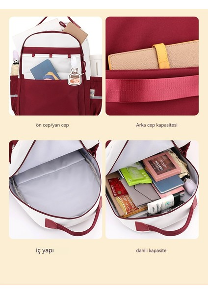 Sevimli Kızlar Için Şık ve Rahat Omuz Çantası/omurga Koruyucu, Yük Azaltma Özelliği Olan Büyük Kapasiteli Ilkokul ve Ortaokul Öğrenci Çantası, DL143 (Yurt Dışından) fiyatları