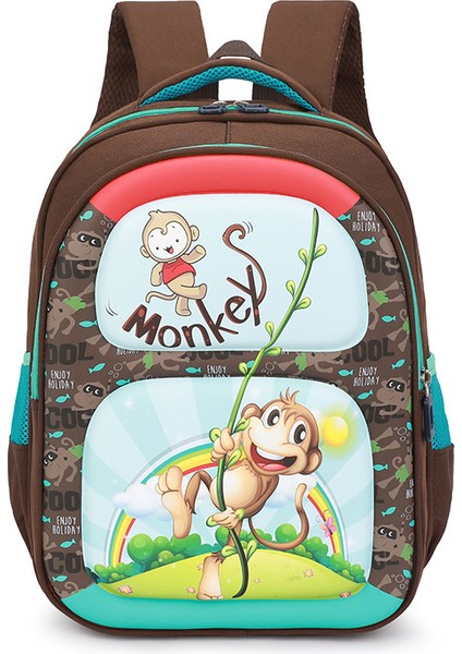 Erkek Çocuk Sevimli Çizgi Film Büyük Kapasiteli Omuz Sırt Çantası/ilkokul Öğrencisi Hafif Sırt Çantası DL148 (Yurt Dışından)