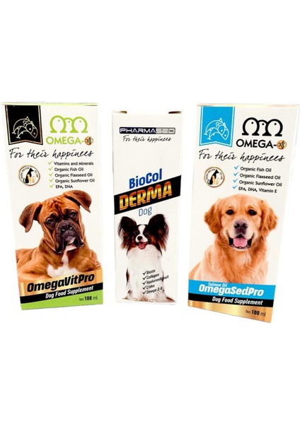 Köpekler Için Biocol + Omegavitpro + Omegasedpro