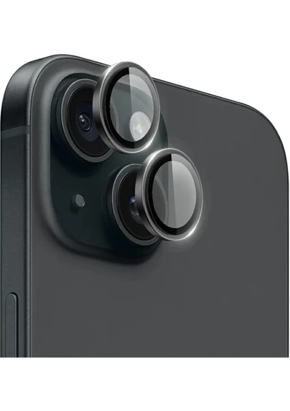 iPhone 15 Kamera Koruyucu Lens Alüminyum Alışımlı Cam