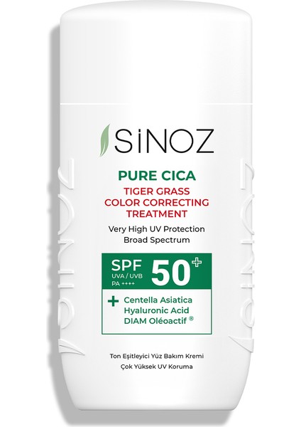 Pure Cica Anında Ton Eşitleyici Ve Onarıcı Yüz Bakım Kremi - Yeni Nesil Mineral Güneş Filtresi Spf50