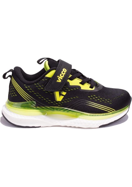 Nebula 346F24Y113 Siyah Yeşil Ortopedik Erkek Çocuk Spor Ayakkabı