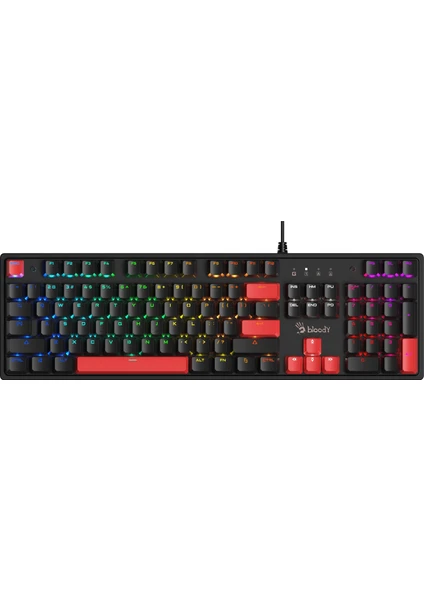 S510R Siyah, Q Türkçe Fn-Multimedya, Mekanik Rgb, Bmls, Ekstra 9 Adet Siyah Tuş Başlığı Gaming (Oyuncu) Klavye